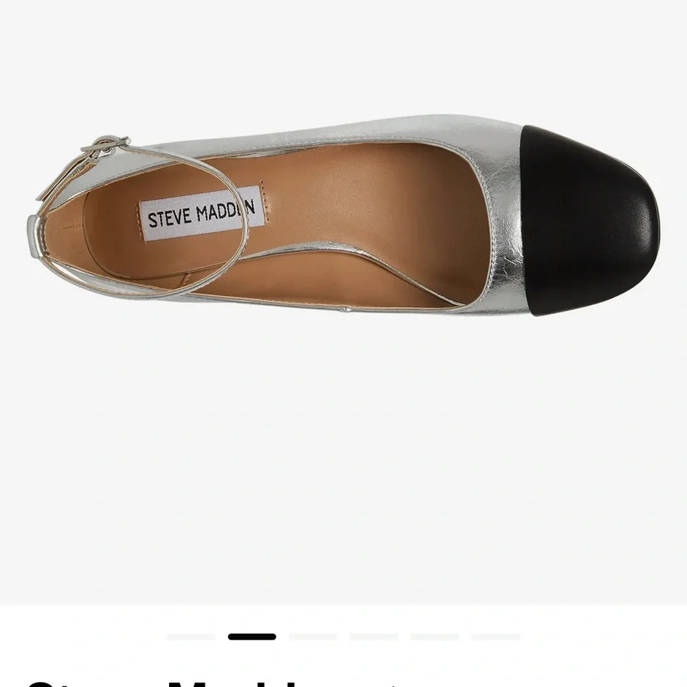 Steve Madden Eli pump. Size 8.5. NWOT. Silver shoe with black toe box. - Picture 1 of 6